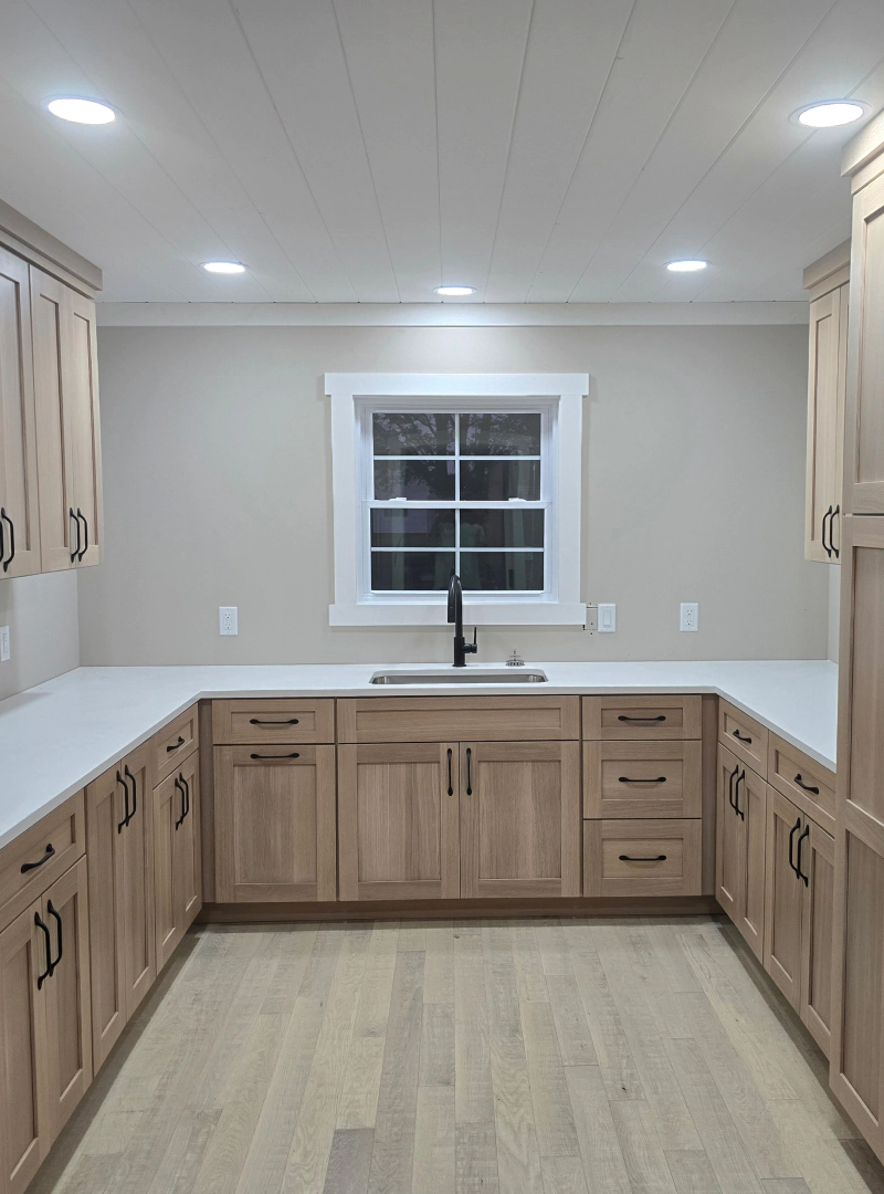 electrical installation in a remodeled kitchen